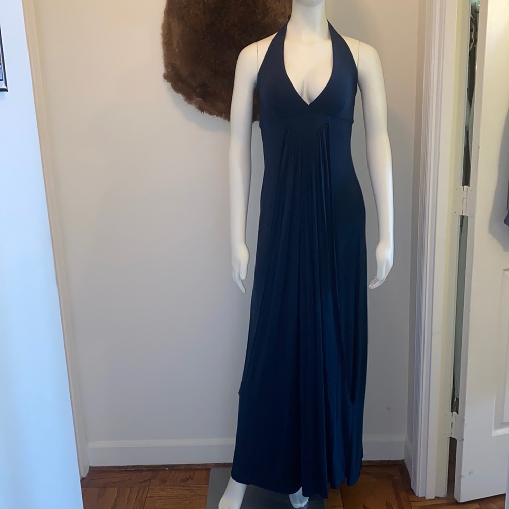 EcoSkin navy blue maxi dress